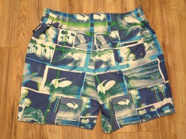 Roundtree &amp; Yorke Size Large HYBRID PLAID New Men&#39;s Swim Trunks Board Shorts - £46.69 GBP