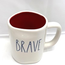 Rae Dunn Mug Coffee Tea Cup Brave Red White Blue Artisan Collection Magenta - £13.78 GBP