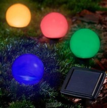 4-Pack Solar 30mm Ball Stake Christmas Holiday LED Light Set Waterproof ... - £14.42 GBP