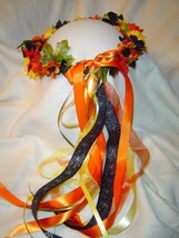 Tabitha Head Wreath Fall Festive Renaissance/ Wedding /Handfasting /Hand Crafted - £39.01 GBP