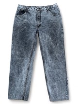 Vtg Acid Wash Jeans Jordache Mens 36x28 Black Relaxed Denim USA Skate 80... - £25.99 GBP