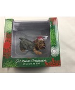 Sandicast Crouching Yorkshire Terrier Christmas Ornament CUTE - $15.23