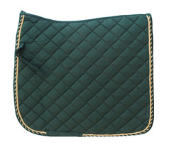 Horse Saddle Pad  English Quilted Contoured Dressage Trail  Green 72TS15HG - $39.59