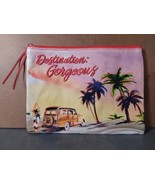 Merle Norman Travel Cosmetic Makeup Bag 12x9 Double Sided Image Beach Su... - $14.00