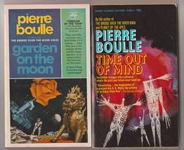 Pierre Boulle Garden on the Moon &amp; Time Out of Mind 1960s 1sts French sf - £17.05 GBP