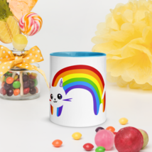 Cute Rainbow Cat Mug – Colorful Kawaii Ceramic Coffee Cup - $17.25