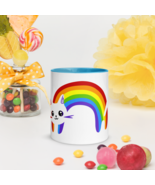 Cute Rainbow Cat Mug – Colorful Kawaii Ceramic Coffee Cup - $17.25