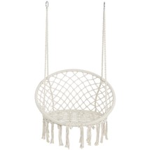 Macrame Cotton Rope Hammock Chair Swing – Indoor/Outdoor - $1,631.72 MXN
