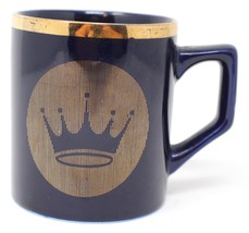 Hallmark Blue Coffee Mug Cup Gold Crown Thanks For Your Involvement GSA IV  RARE - $15.99