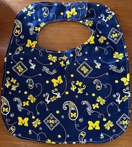 University of Michigan Baby Bib - Handmade - Hook-Loop Closure - Gift Clothing - $8.60