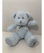 Russ Berrie Baby small plush blue first teddy bear rattle stocking patch... - £10.24 GBP