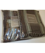 2 Croscill Yorkville Brown Blue Stripe Euro shams NEW - $811.95 MXN