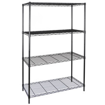 4 Tier Steel Wire Shelf Rack Storage Shelving Unit Book Shelf Store Kitc... - £64.47 GBP