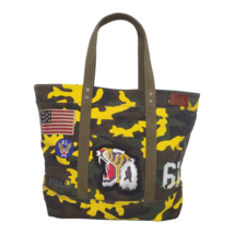 Polo Ralph Lauren Tiger-Patch Camo Canvas Tote $165 Free Worldwide Shipping - £116.67 GBP