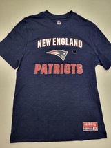 New England Patriots Adult Tee Shirt T-Shirt Blue Size Medium NFL Majestic - $13.91