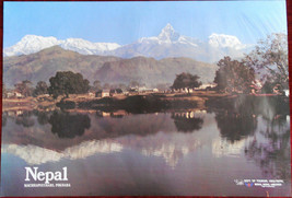 Original Poster Nepal Airlines Machapuchare Pokhara Asia Travel Alpinism - £89.13 GBP