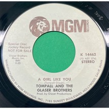 Tompall and the Glaser Brothers A Girl Like You 45 Country Promo  MGM 14462 - £9.44 GBP