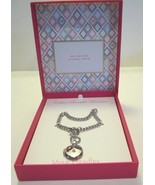 VERA BRADLEY Collect Moments Silver Tone Locket Charm Bracelet $38 Retai... - $20.50 CAD