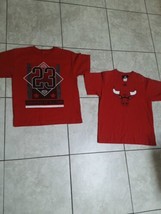 Adidas Originals T-Shirt Boys Youth L Short Sleeve Chicago Bulls Red- 2 Tshirts  - £16.67 GBP