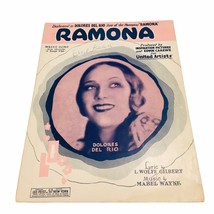 1927 Ramona  vintage sheet music Dolores Del Rio for United Artists - £7.48 GBP