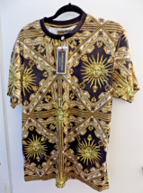 NEW Baroque Gold Medusa Italian Designer Style Mens Short Sleeve Size XL - £25.78 GBP