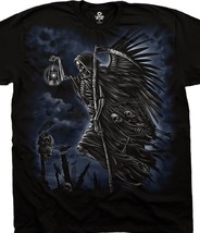 Winged Grim Reaper Soul Taker Unisex Adult T-Shirt Black 100% Cotton - $24.75+