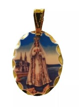 Virgen Del Valle Venezuela Our Lady of the Valley 18k Gold Plated Medal ... - $13.86