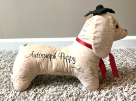 Autograph Dog Puppy Plush Vintage Dachshund Senior Graduate Doxie Weiner Signed - £14.68 GBP
