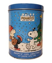 Peanuts Good Grief Cafe Snoopy&#39;s Cool Christmas Hot Caramel Apple Cider Tin Only - £19.41 GBP
