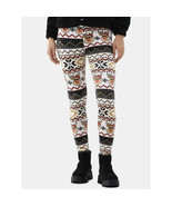 Velour Christmas Leggings Womens XXS Fair Isle Rudolph Winter Activewear... - $168.17 MXN