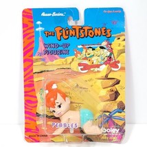 Pebbles Wind Up Figurine The Flintstones Hanna Barbera Moving Toy Card Damage - $19.79