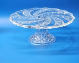 Baccarat? Crystal Footed Pedestal Cake/Pie Stand Plate - High Quality Cu... - £35.36 GBP