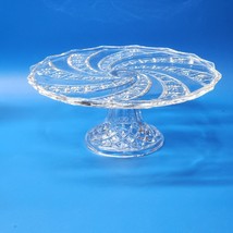 Baccarat? Crystal Footed Pedestal Cake/Pie Stand Plate - High Quality Cut Glass - £35.45 GBP