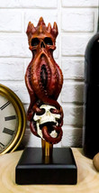 Ebros Red Octopus Demon King Crushing Skull Novelty Beer Tap Handle Figurine - £34.35 GBP