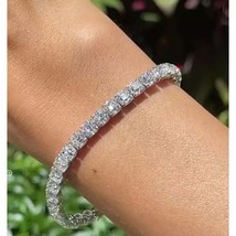 20 Ctw Lab Created Diamond 14K White Gold Plated Tennis Bracelet With Fr... - $7,252.21 MXN