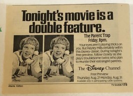 Parent Trap Tv Guide Vintage Print Ad Disney Channel Hayley Mills Tpa15 - $6.92