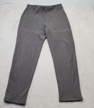 Valerie Stevens Sweatpants Womens Large Gray Ribbed Super Soft Low Waist Pull On - £16.10 GBP