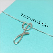 Tiffany &amp; Co. Letter Y Necklace 16&quot; Silver SV 925 Peretti Paloma Picasso... - $180.21