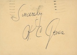 KC Jones original signature - £78.69 GBP