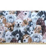 Fleece Puppies Dogs Fleece Fabric Print by the Yard A230.01 - $279.84 MXN