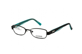 Guess Women&#39;s Eyeglasses Full Rim Satin Black/Turquoise Oval Frame GU 9092 B84 - £19.04 GBP