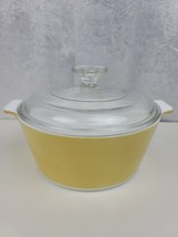 Vintage CorningWare Round Harvest Gold Yellow 1 3/4&quot; Qt Casserole Lid  B... - $645.59 MXN