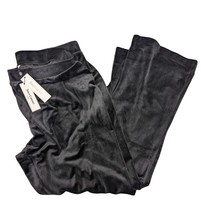 Juicy Couture Black Velour Lounge Comfort Pants Stretch Waist Women&#39;s Pl... - $29.02
