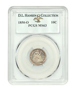 1850-O 10C PCGS MS63 ex: D.L. Hansen - £4,004.51 GBP