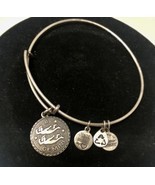 Alex and Ani Gemini Zodiac Sign Silver Tone Charm Bangle Bracelet - $9.31