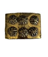 Vintage Spanish Brass Belt Buckle Figural Relief Panel Brutalist Style M... - $25.20