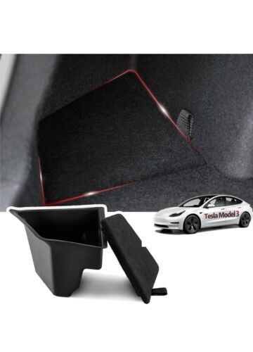 For Tesla Model 3 2021-2023 Trunk Organizer Rear Trunk Storage Side Box ... - $9.89
