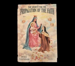 Vtg Calendar Society for the Propagation of the Faith 1947 Illustrated - £15.95 GBP