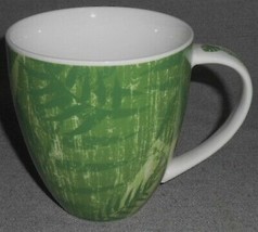 2006 Starbucks GREEN FOLIAGE GRAPHICS 14 oz Handled Mug - $11.87