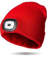Head Lightz LED Unisex Knit Beanie Hat Machine Washable Rechargeable Red... - $313.10 MXN